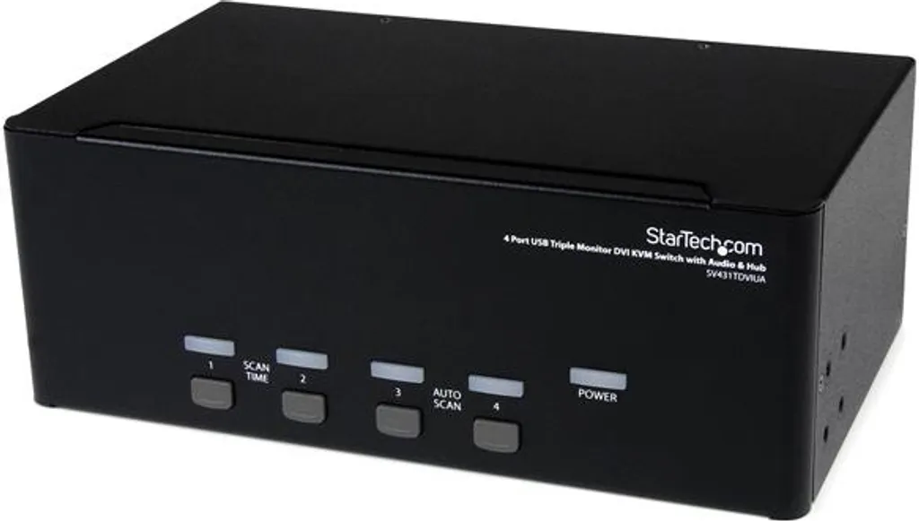 Commutateur KVM USB 4 ports triple écran DVI StarTech SV431TDVIUA