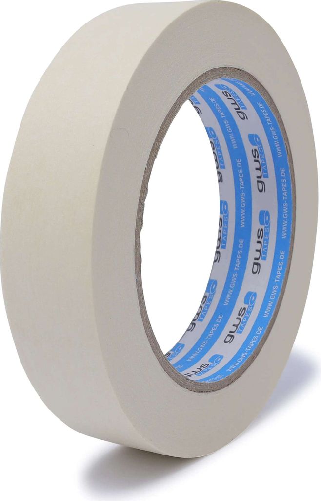 gws Maler-Kreppband, Für feine und saubere Farbkanten, 50 m x 25 mm, naturweiß