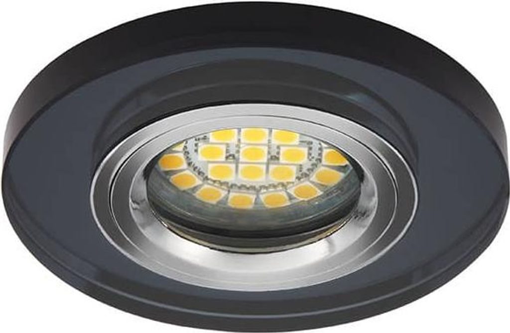 Einbaurahmen Glas Schwarz Rund Cristal Einbau-Strahler Produktbild 