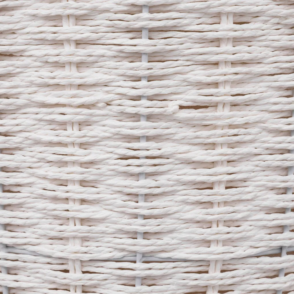 Panier à linge rond 40L Vannerie blanc par 5 Five Simply Smart - 5