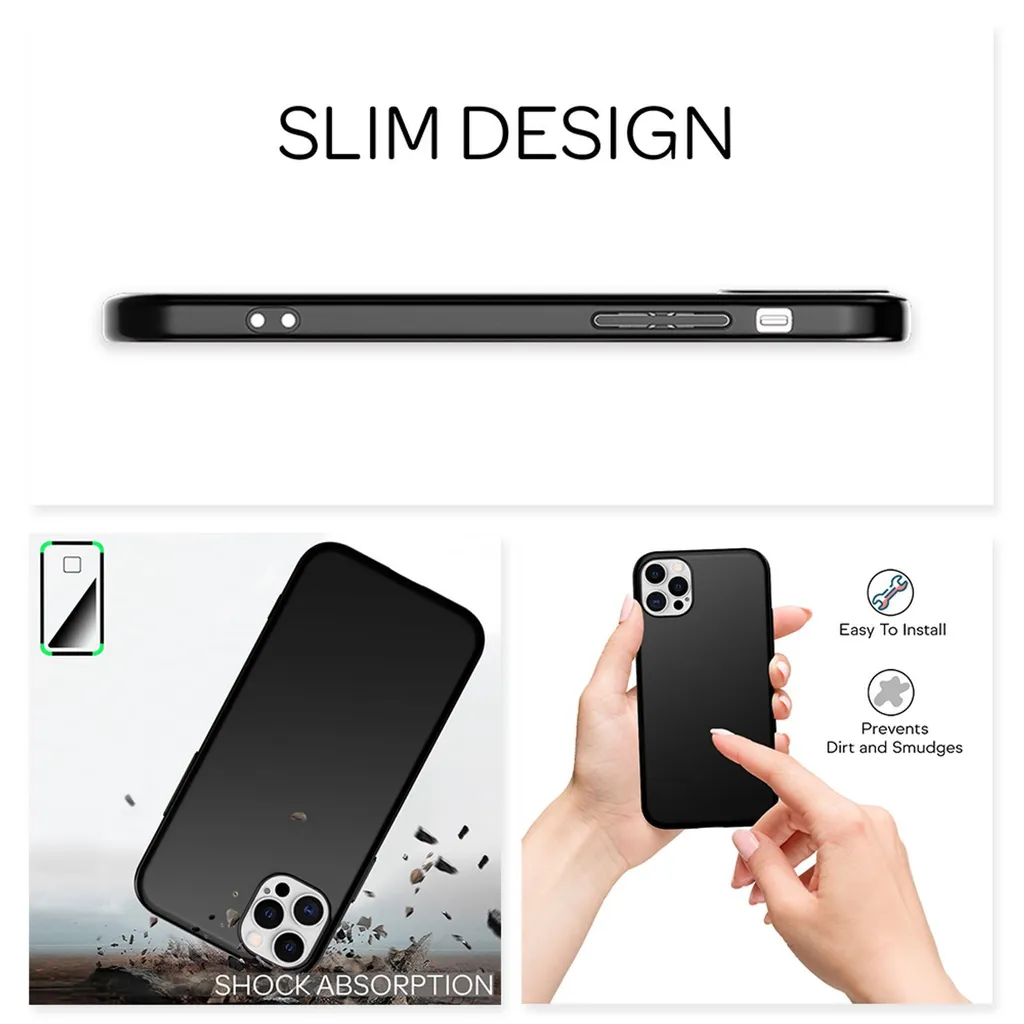 Custodia NALIA per iPhone 12 / iPhone 12 Pro, custodia rigida sottile e paraurti in silicone