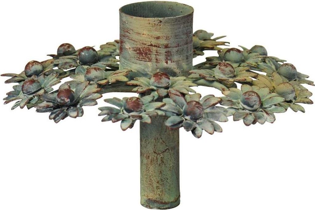 IB Laursen Kerzenhalter BLUMENKRANZ Flaschenstecker für 1 Kerze 10x6 cm