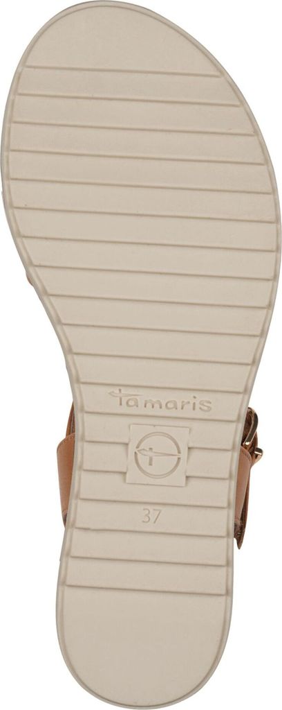 Tamaris Damen Sandale Sandalette sportlich Keilabsatz Riemen gekreuzt 1-28106-42, Größe:39 EU, Farbe:Braun