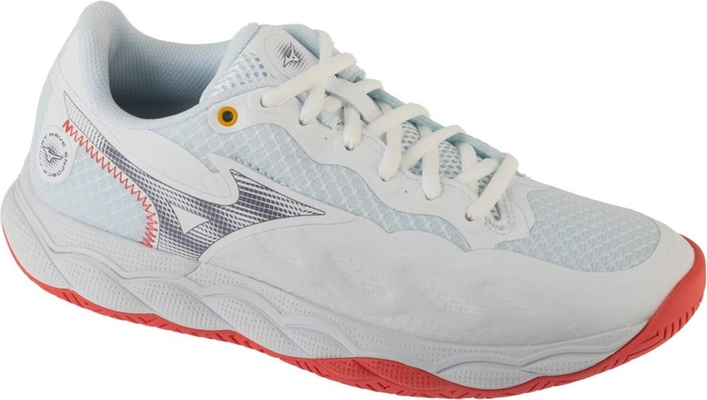 Mizuno Wave Enforce Court Ac - weiß/blau granit/calypso coral, Größe:4.5
