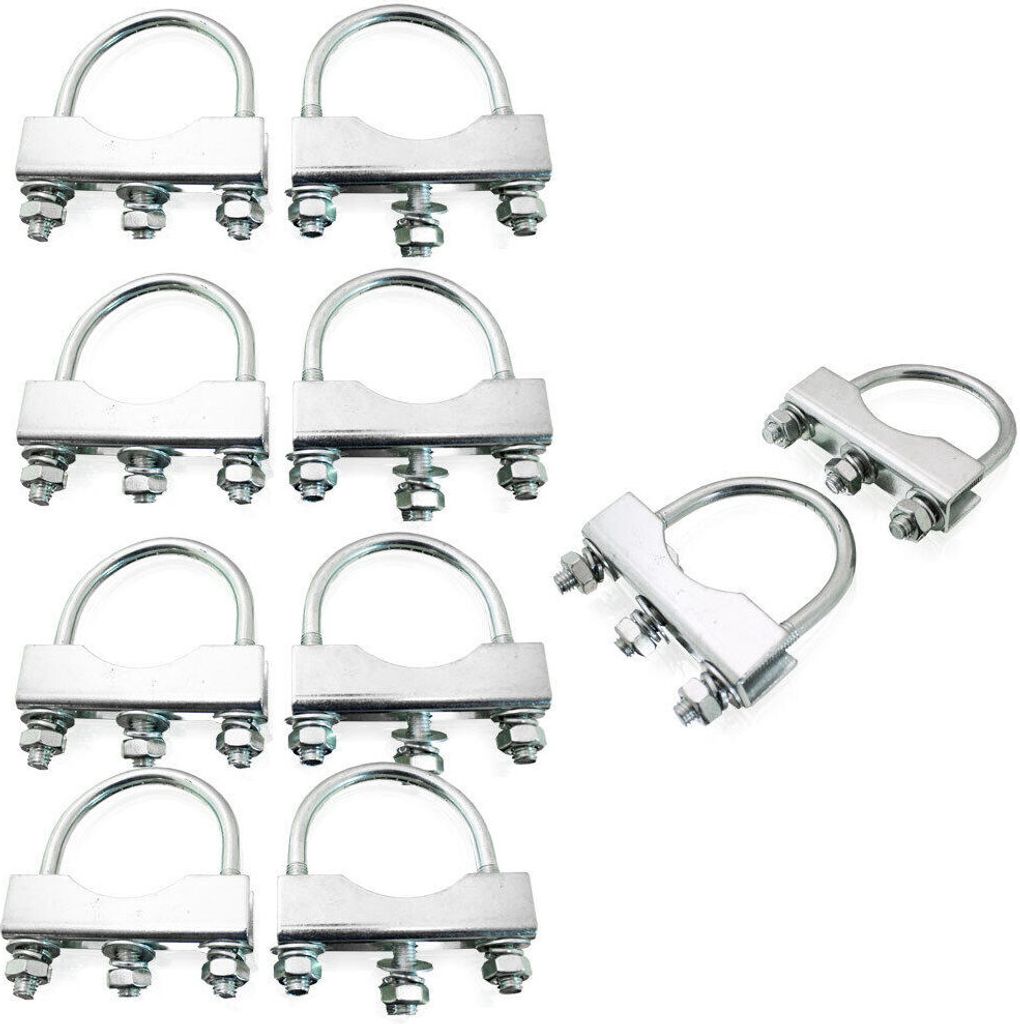 Bituxx 10x Klemmbügelhalter für Anhänger Stützrad Ø60mm MS-19134