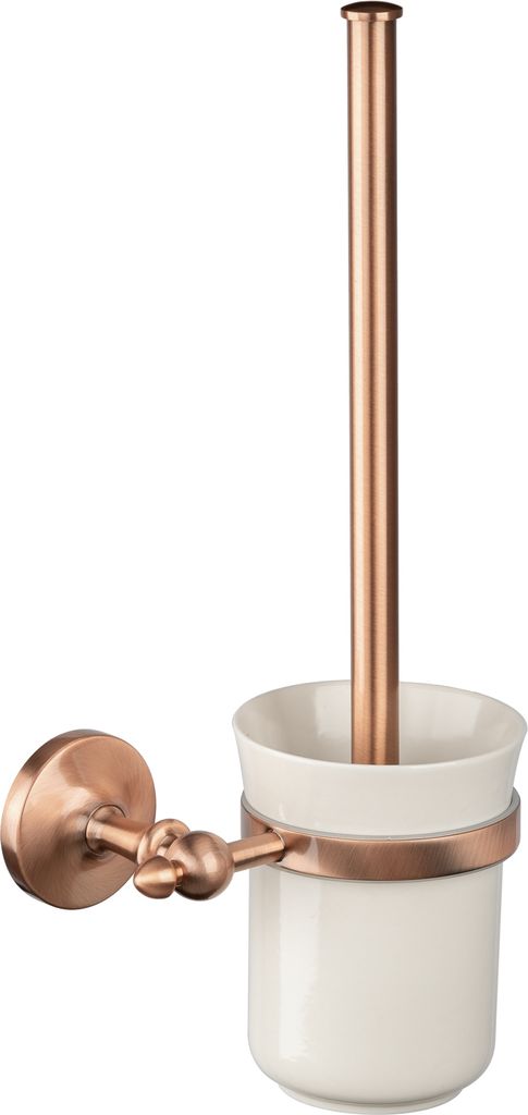 PaulGurkes Kupfer WC-Bürste Nostalgie Keramik Bad-Accessoire Wandbefestigung