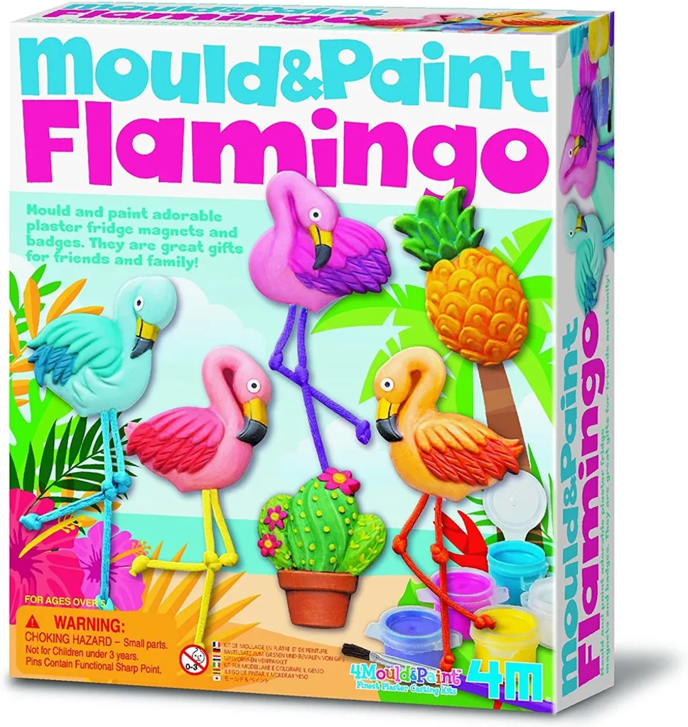 Kit Aimants Flamants Roses à Fabriquer soi-même en Plâtre de Qualité