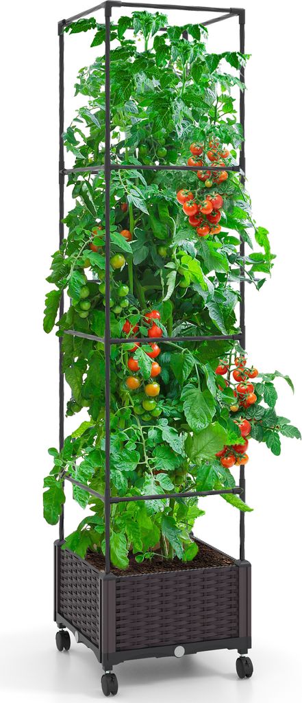 COSTWAY Treillis réglable en hauteur sur roulettes, Image du produit 