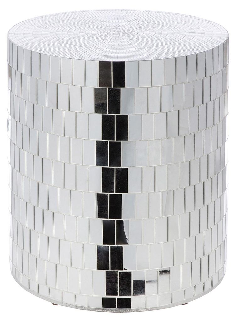 Gilde Beistelltisch, rund, "Disco", Fiberglas, Spiegelglas, Zdjęcie produktu 