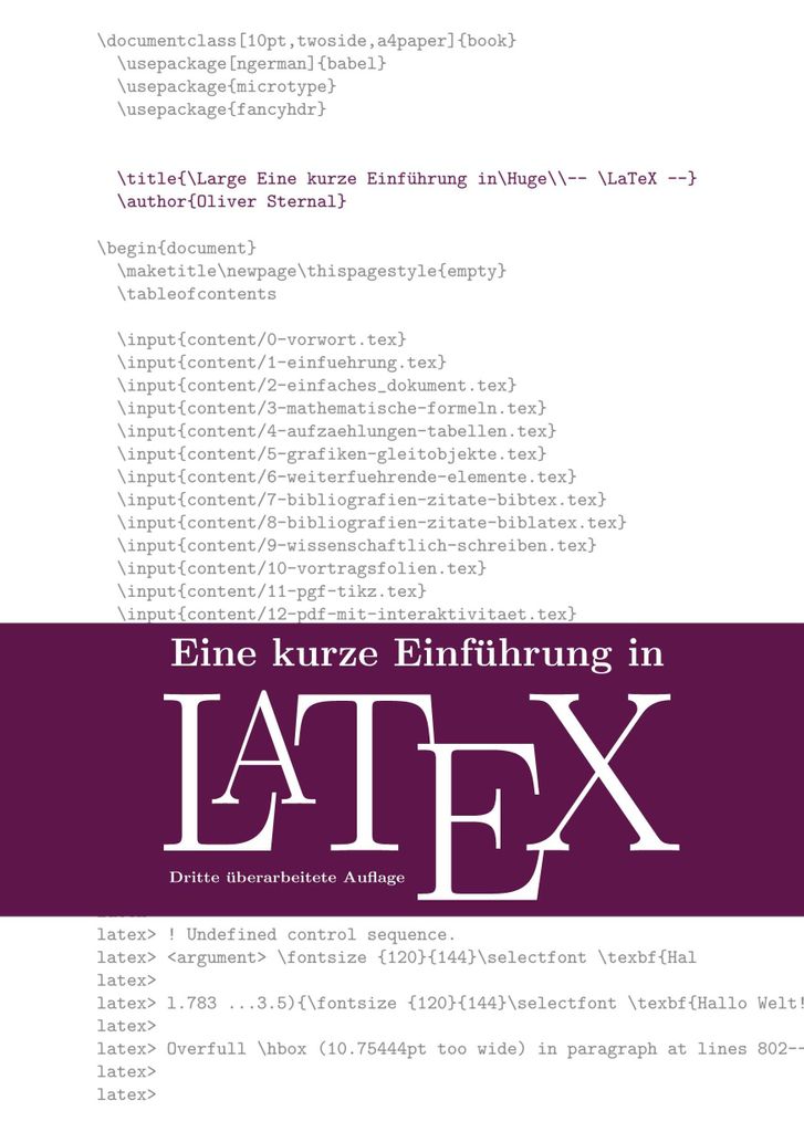 Eine kurze Einführung in LaTeX