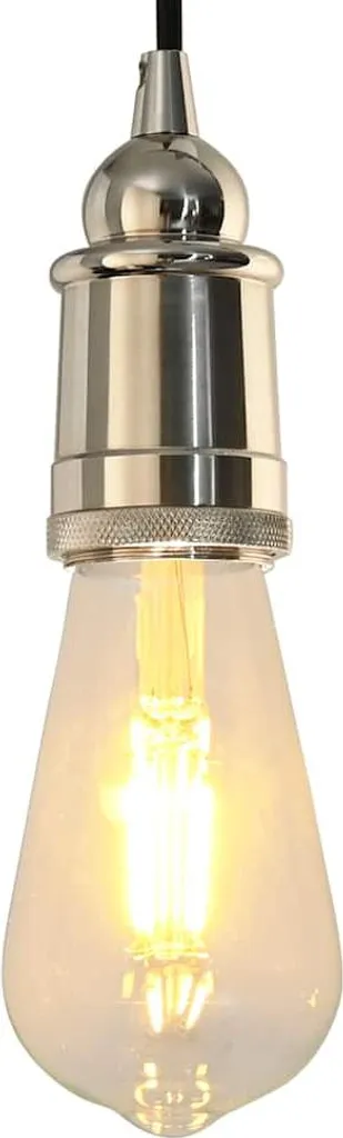 Set 2 Attacchi Lampada E27 vidaXL Nichel Satinato | Alluminio e Sicurezza - 2