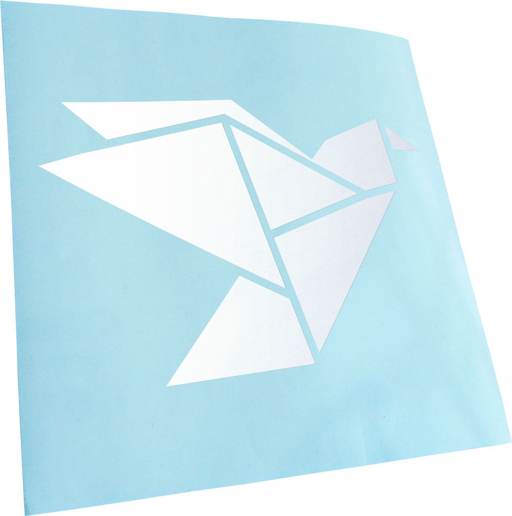 Kiwistar - Autoaufkleber - Papierfalten Vogel M1 - Gold - 60x40cm - Aufkleber für Auto, Laptop, Fahrrad, LKW, Motorrad Mehrfarbig JDM Decal Racing