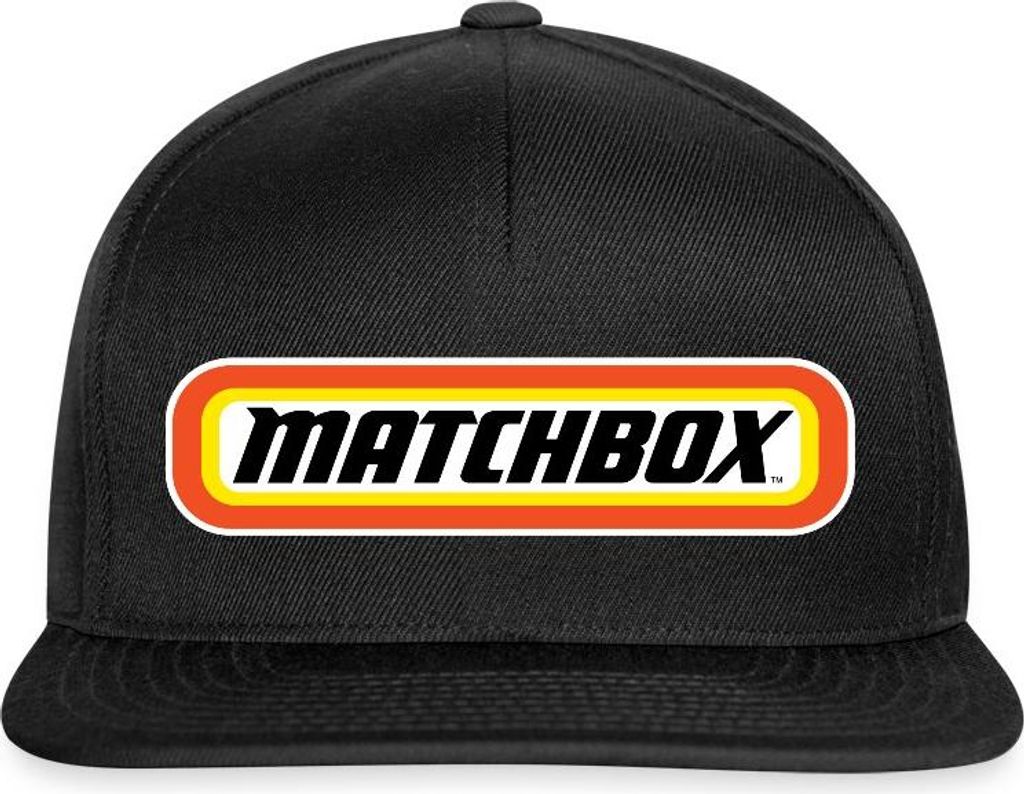 Spreadshirt Matchbox Offizielles Logo Orange, Gelb & Schwarz Snapback Cap, One size, Schwarz/Schwarz