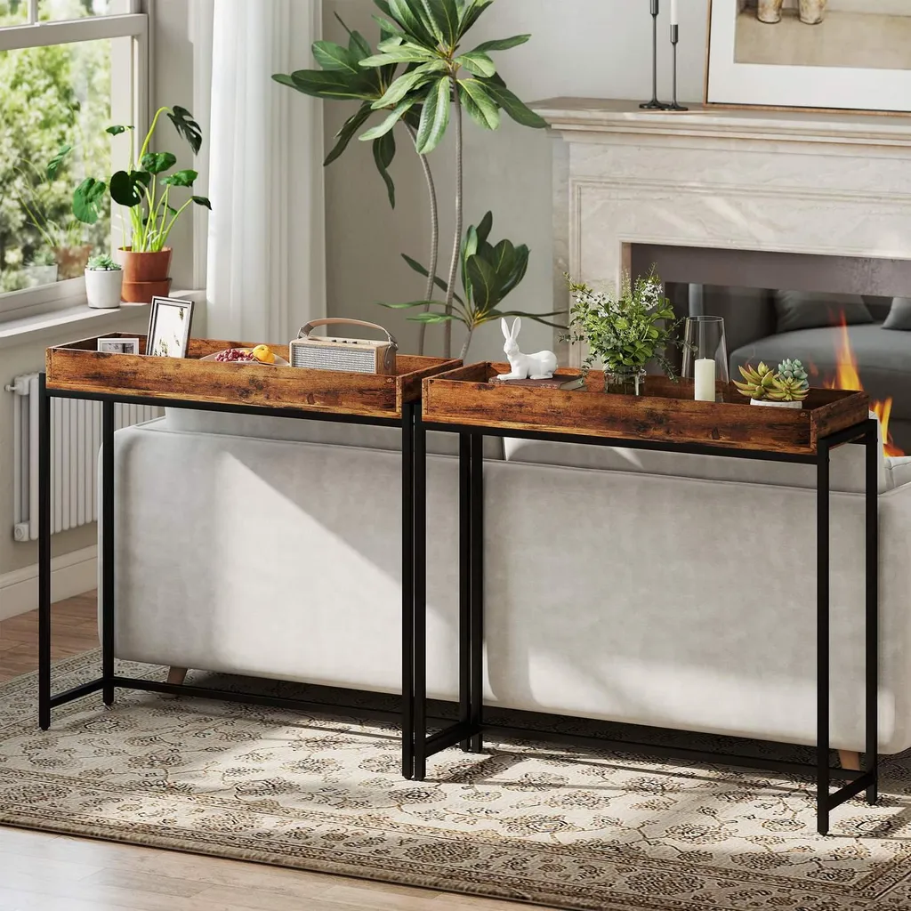 Console étroite stable anti-oscillation pour entrée et salon