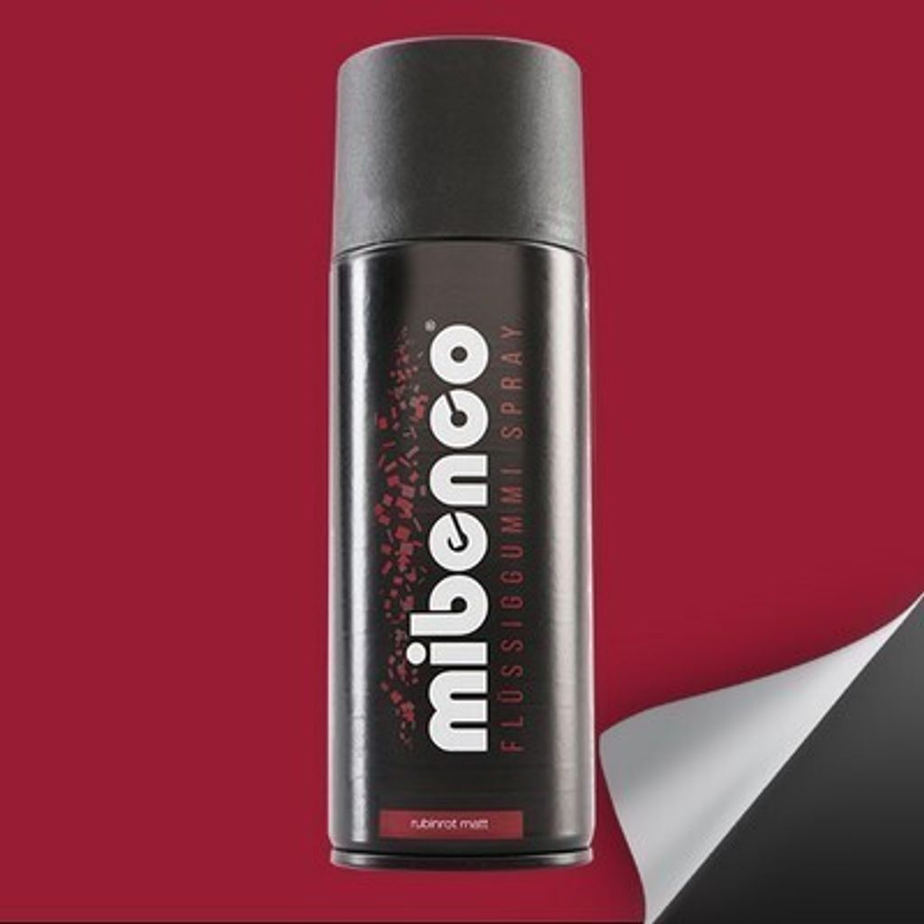 Mibenco MIB71423003 Flüssiggummi-Spray, 400 ml, Rot/Matt-Rubin