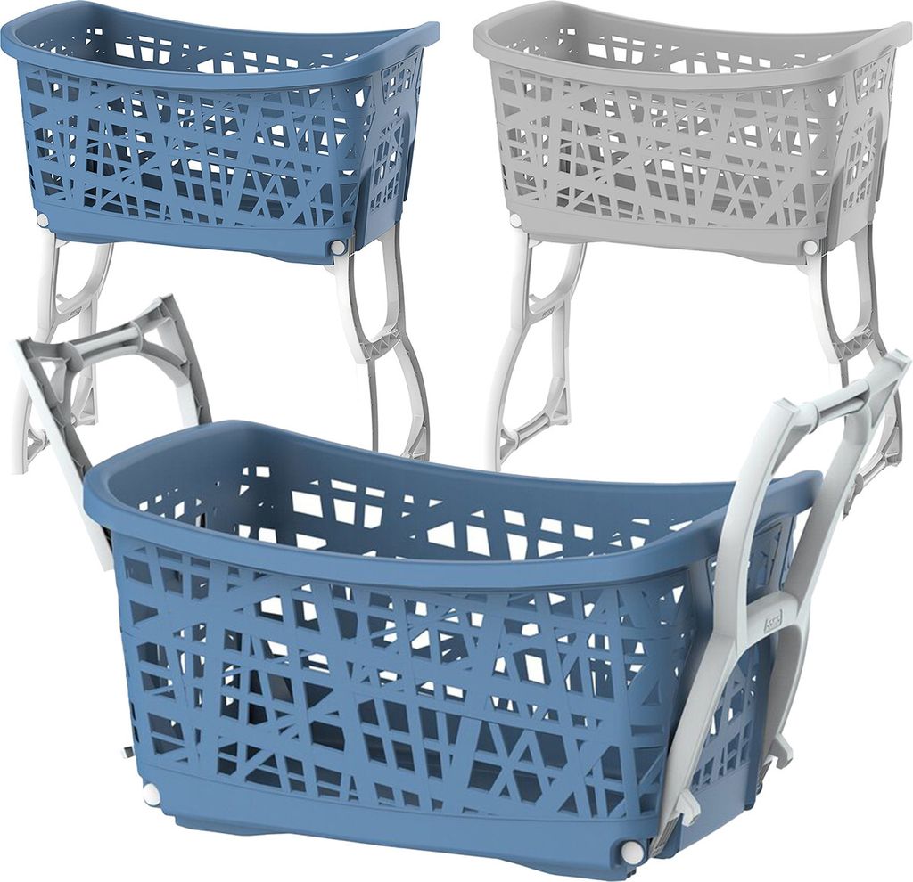 Panier à linge BAMA STAND UP, bleu Image du produit 