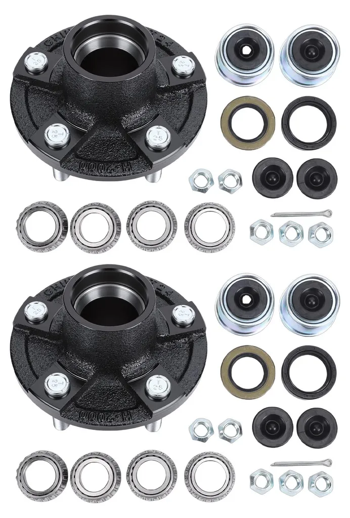Moyeu de remorque haute résistance 2000 lbs compatible essieu 1 pouce