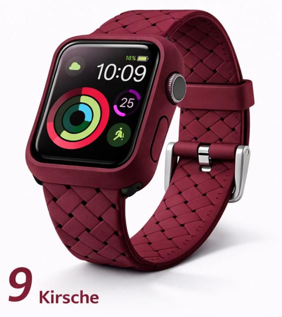Apple Watch Silikon Armband + Case Bumper Hülle - Für Apple Produktbild 