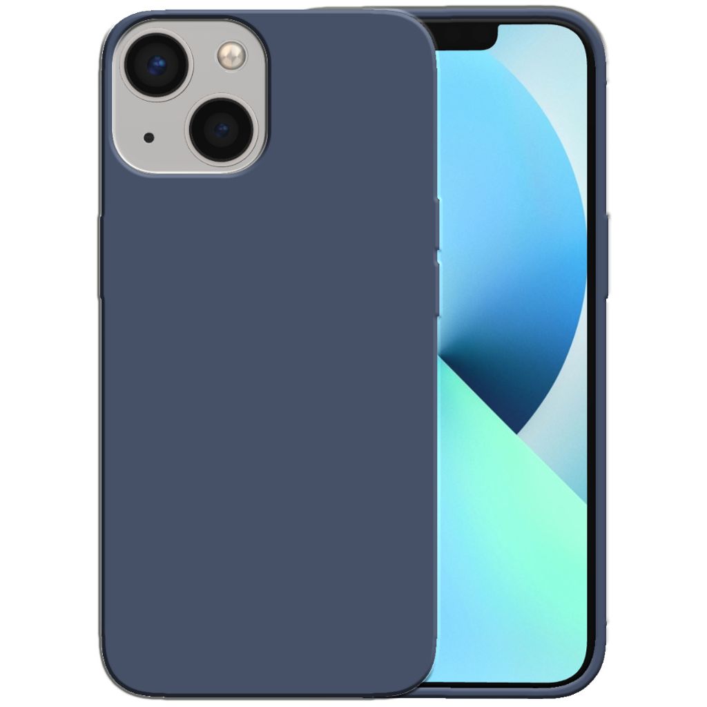 Smartphonica Silikonhülle für iPhone 13 Mini Hülle mit weicher Innenseite - Dunkelblau