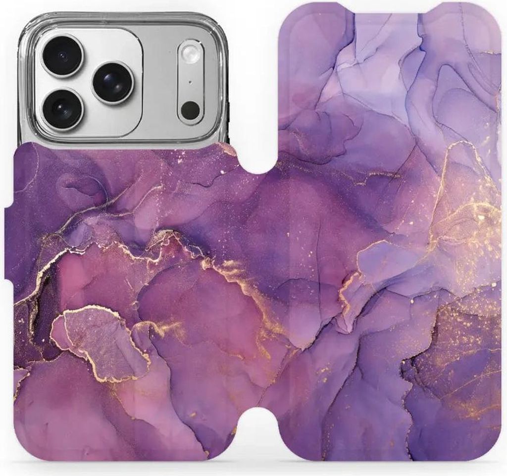 Handyhülle mit klappe für iPhone 17 Pro, Mobiwear Book, Violett