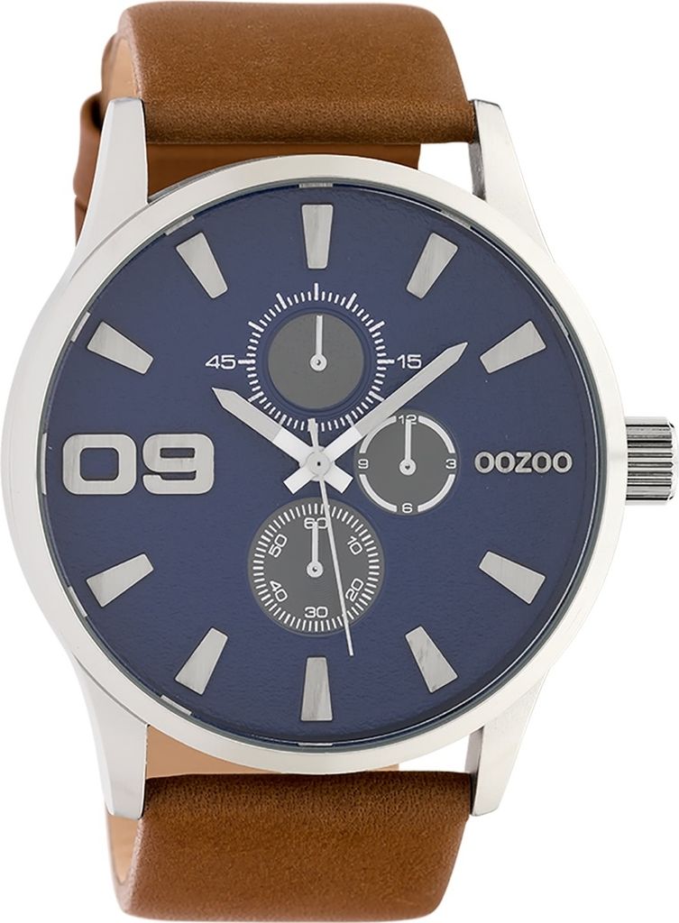 Oozoo Armbanduhr braun Leder Timepieces Herren-Damen Analog-Quarzuhr UOC10346