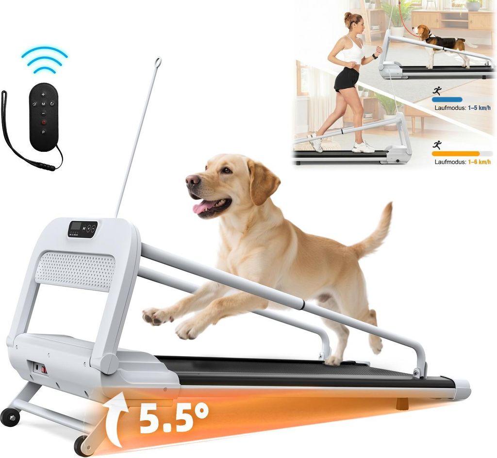 2 in 1 haustier- laufba, Hundelaufband , 1-6KM/H, bis 135 Produktbild 