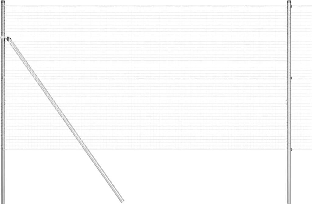 vidaXL Zaunpfosten Silber 10 x 1,4 m (25 x 25 mm Netz) Stahl