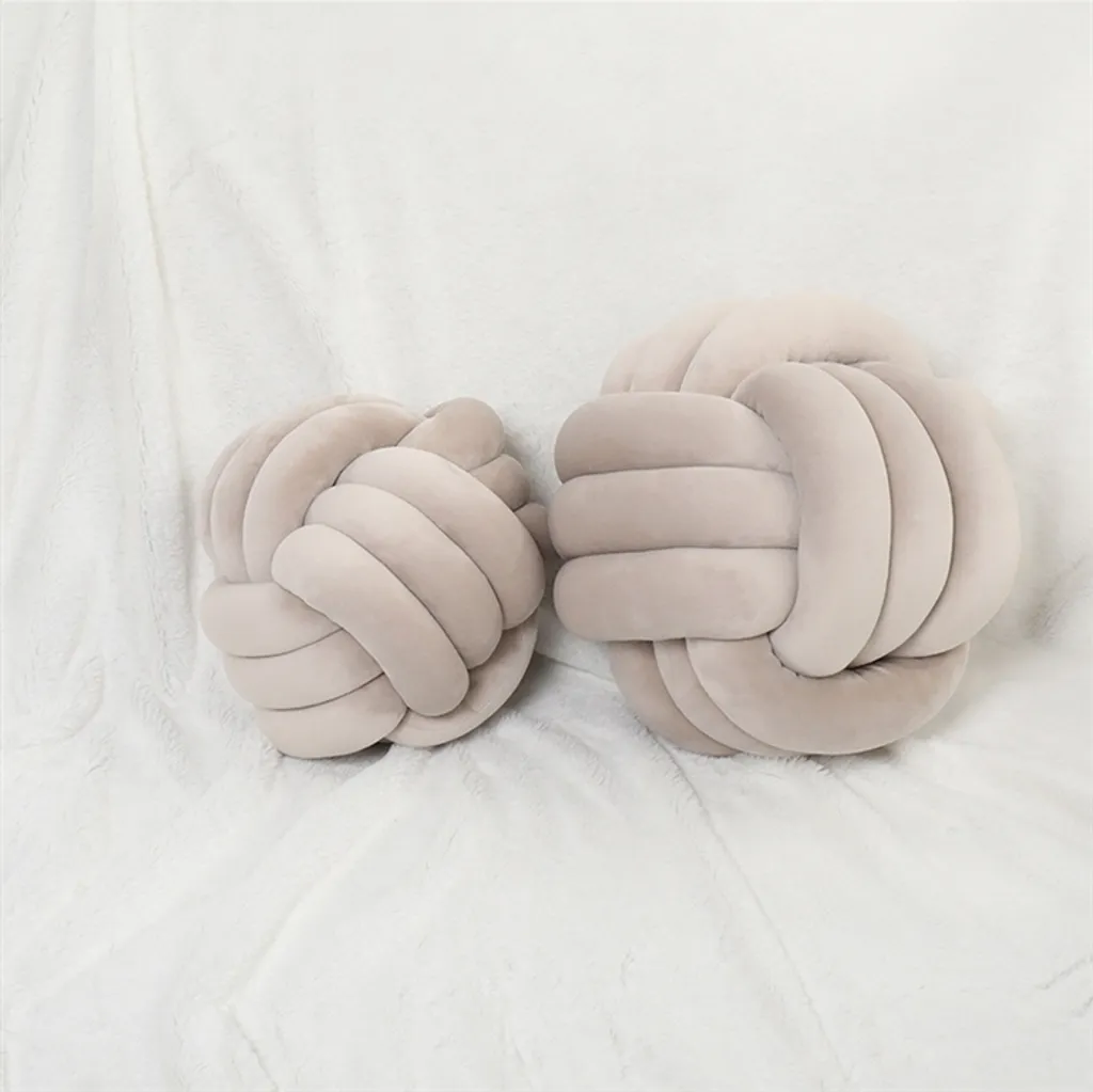 Cuscino Maglia Beige 28x28 cm | Cuscino Divano Lavorato a Mano