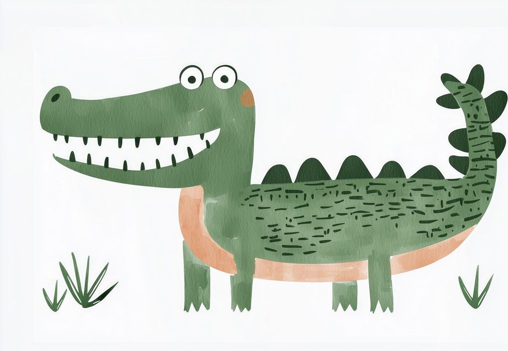 Plakat 100x70cm Muster für Kinder, Mädchen und Jungen - Krokodil