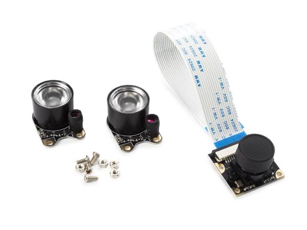 Whadda Kameramodul für Raspberry Pi, Nachtsicht mit IR-LEDs, breites 130° Blickfeld