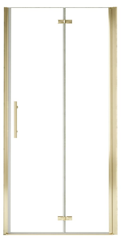 Duschspa 80x195cm Gold gebürstet Nischentür Falttür Produktbild 