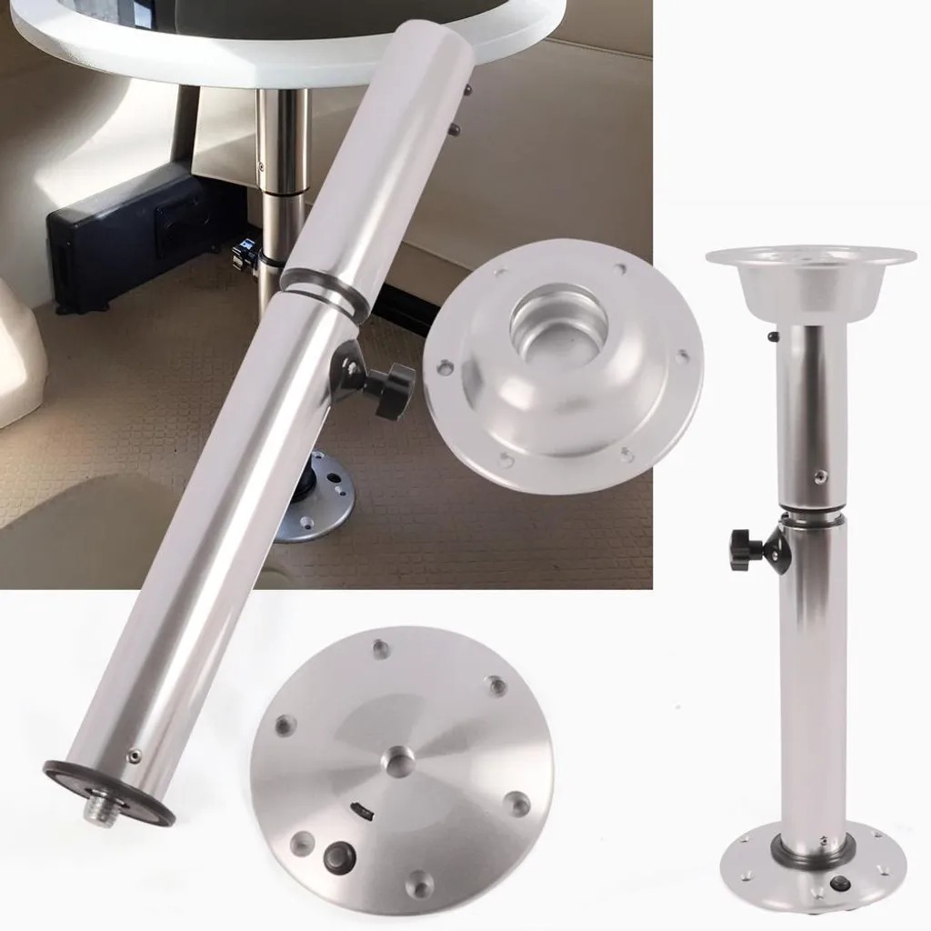 Support de table en aluminium léger argenté - Hauteur variable 40cm - 2