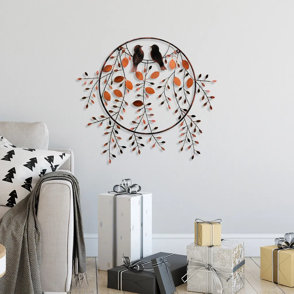 Décoration Murale Métal Oiseaux Design Multicolore 75x86 cm - Wallity 3