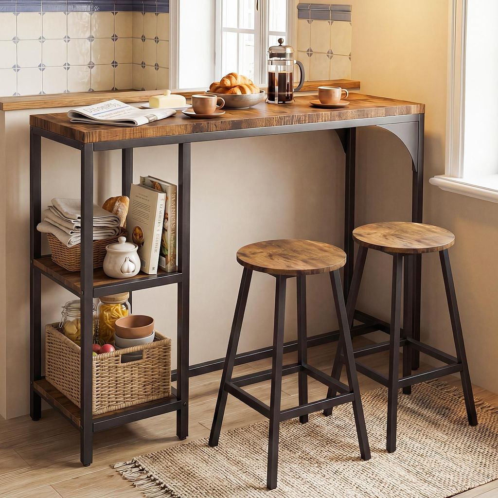 HOKEEPER Bartisch mit Barhocker-Set für 2 Personen, Produktbild 