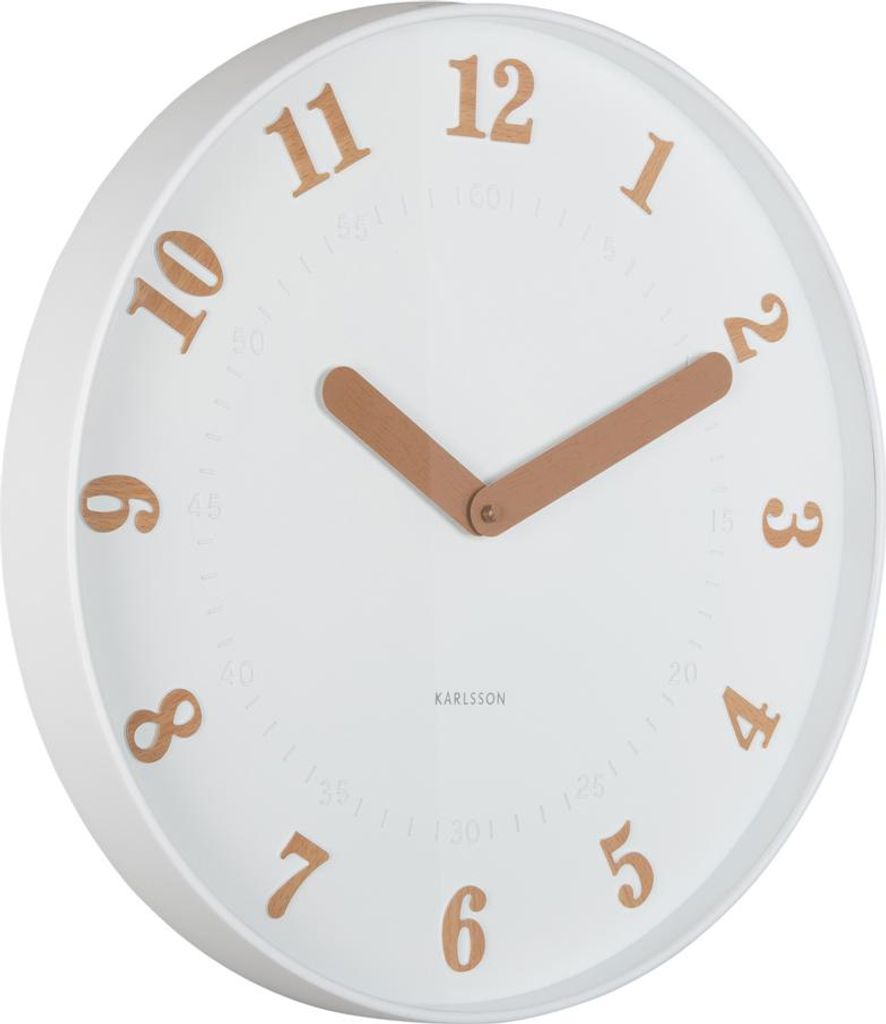 Karlsson - Amena Wanduhr - Weiß - Ø40cm
