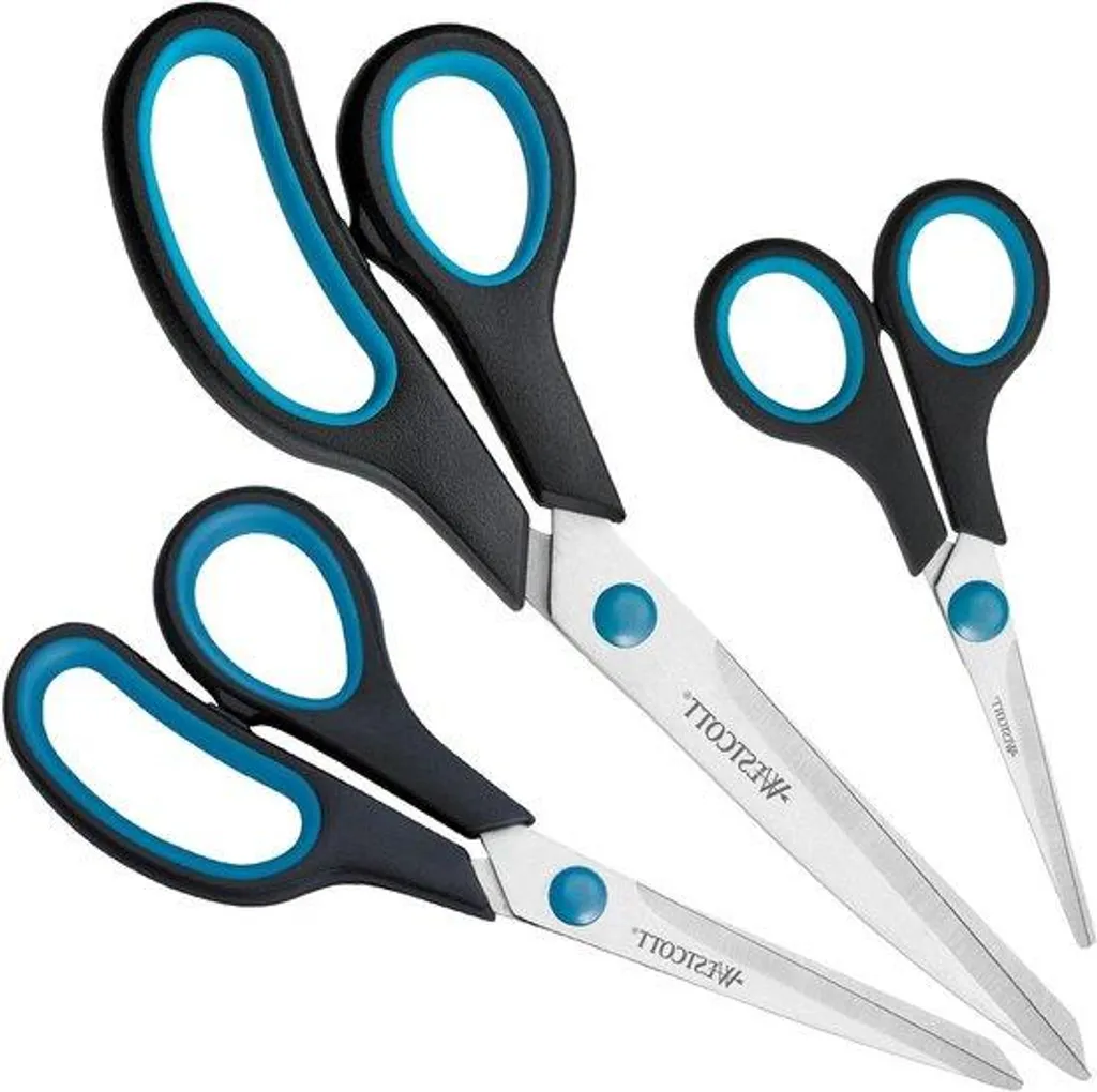 Lot de 3 lames Easy Grip professionnelles 13cm 21cm 25cm Noir et Bleu