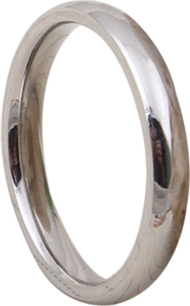 Ring, glänzender, schlichter Paarring aus Metall, Schmuck zur Verlobung-Silber,US 10