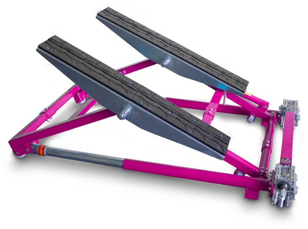 Bituxx Kipphebebühne Mobile Werkstatt Hebebühne Wagenheber Kurzhub PKW Lift bis 2000 kg 2T Magenta MS-19928