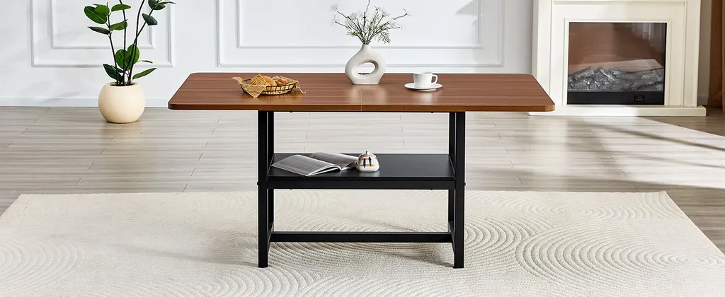 Grande table de repas rectangulaire style loft pour 6 personnes - 10
