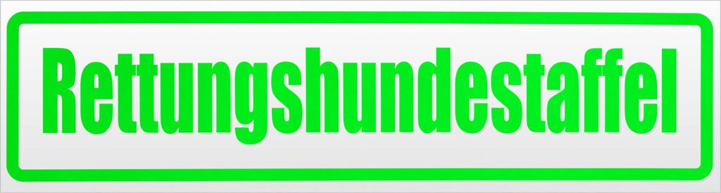 Kiwistar Rettungshundestaffel Magnetschild Schild magnetisch - 45cm Neongrün - Magnetfolie für Auto PKW Kfz