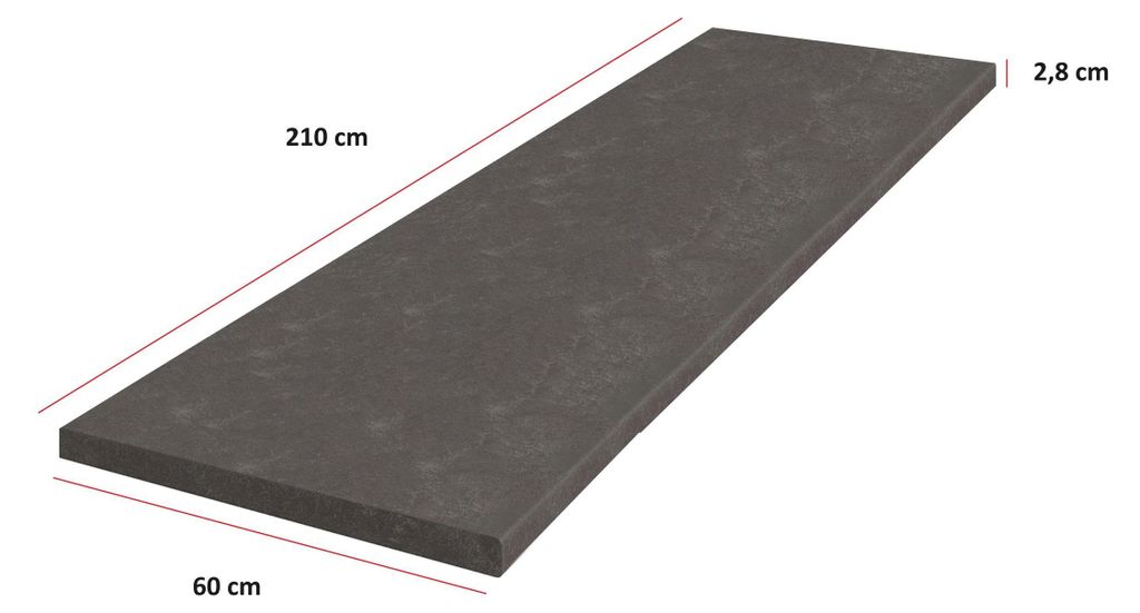 Küchen Arbeitsplatte Metallic Brown 210 cm 28 mm Bianca Produktbild 