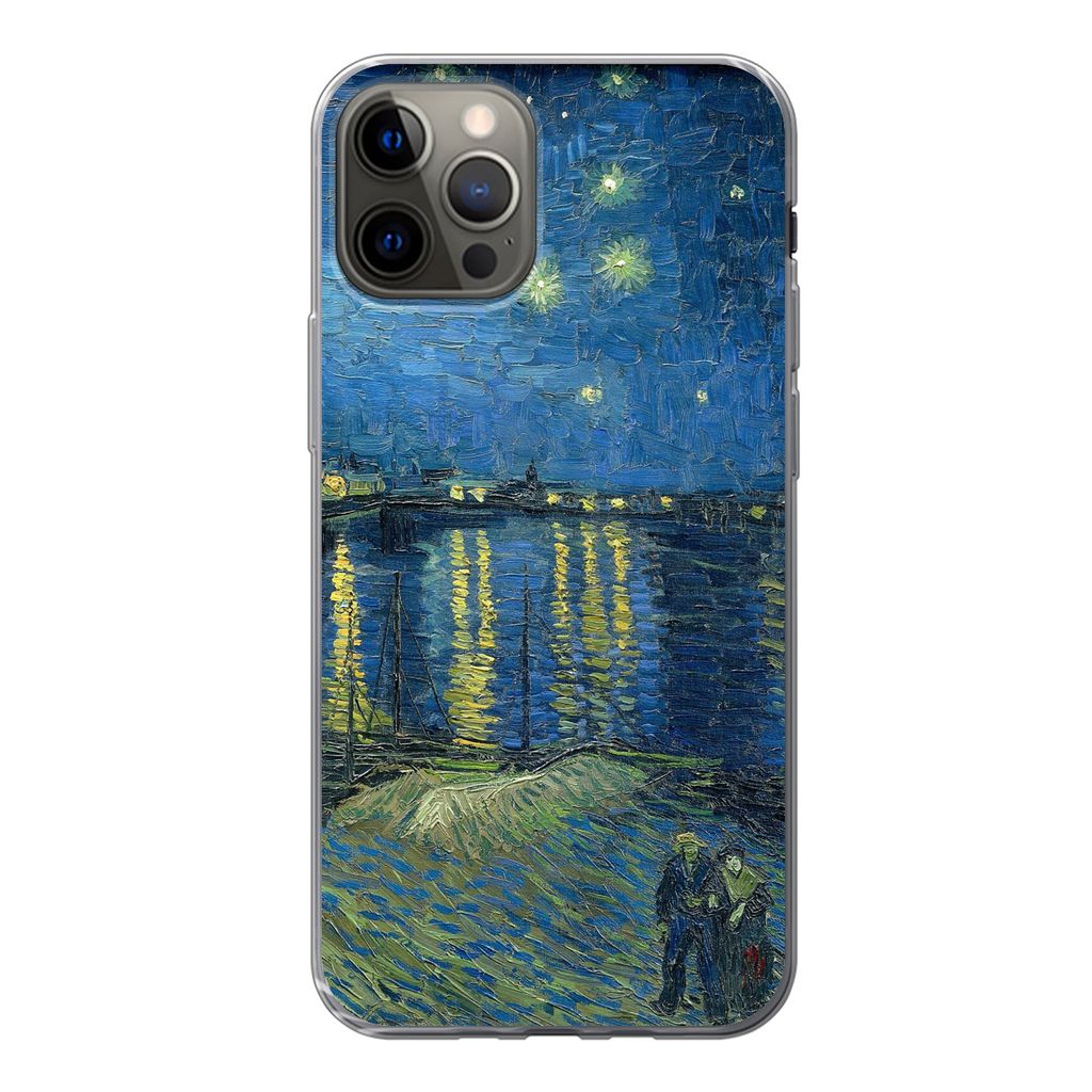 MuchoWow Handyhülle Schutzhülle Hülle für iPhone 13 Pro Die sternenklare Nacht - Vincent van Gogh Silikon Softcase Handy Hülle - Handy-Tasche