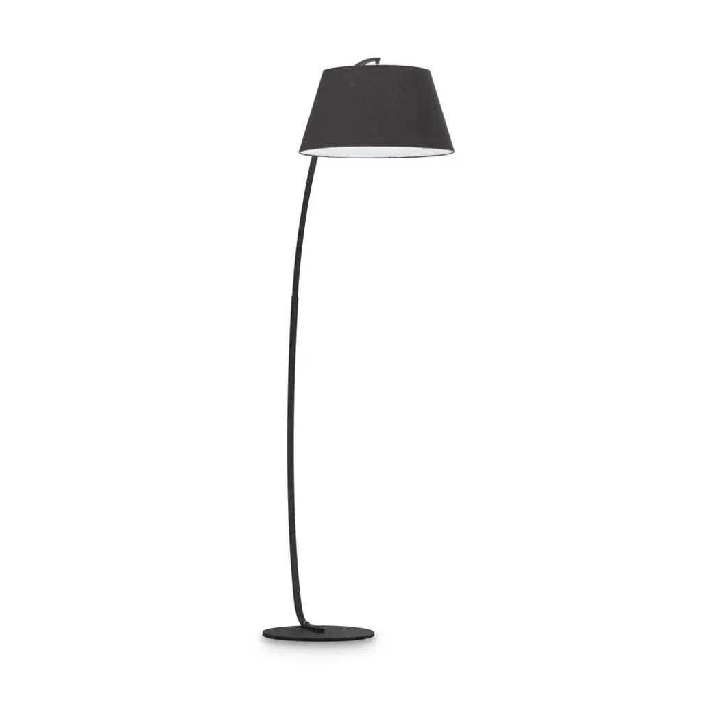 Lampadaire Pagoda Pt1 noir : éclairage réglable et finition métal mat