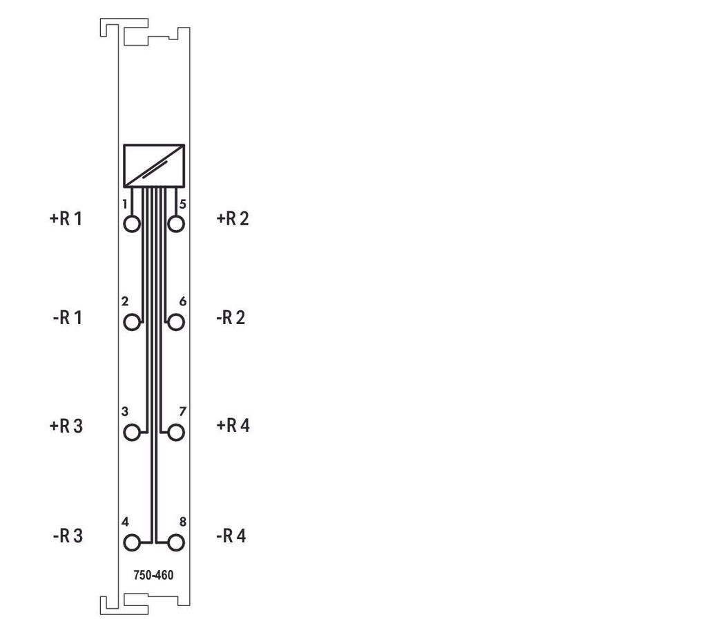 Wago 750-460, 4 canali/canali, 0,4 kV, ingresso, 250 ms, 12 Immagine del prodotto 