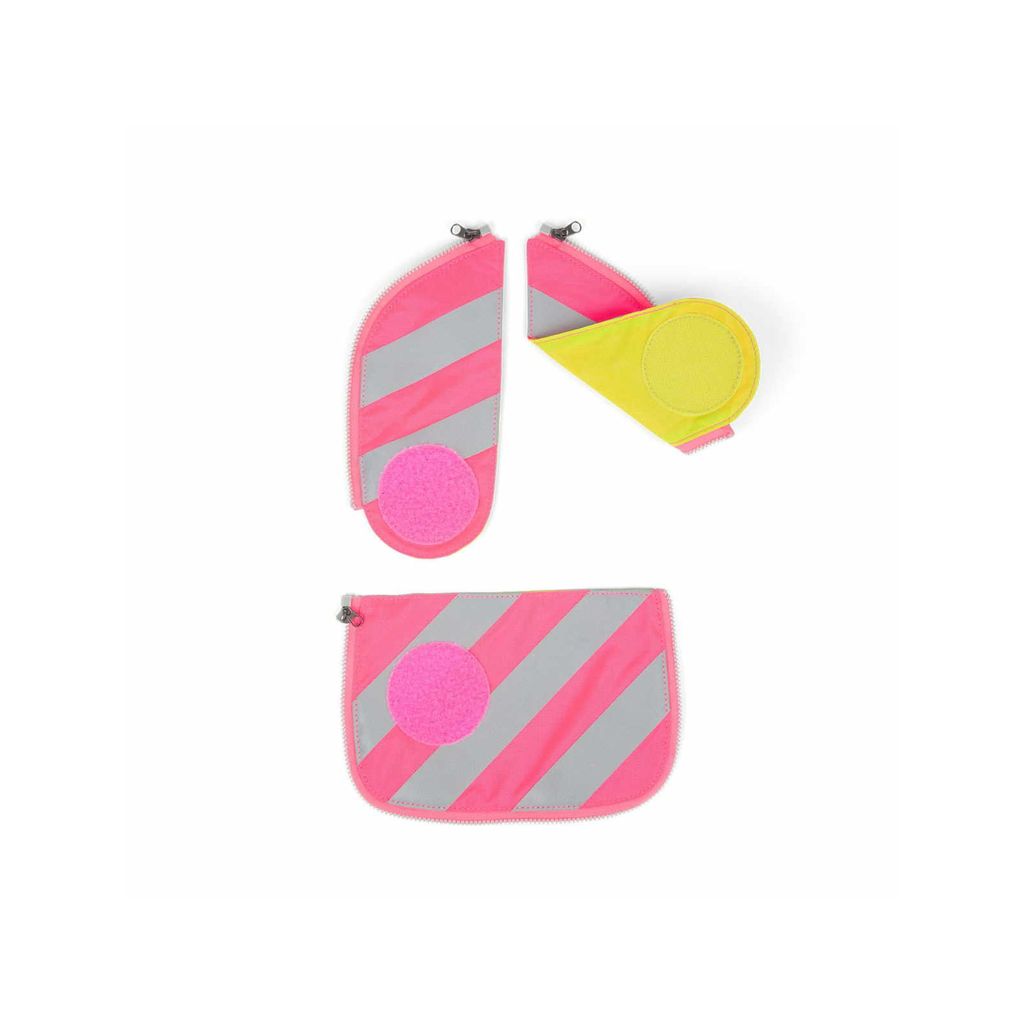 Ergobag Cubo Sicherheitsset Pink mit Reflektorstreifen 3tlg.