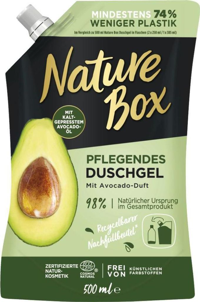 Nature Box Gel doccia Avocado 500ml confezione di ricarica Immagine del prodotto 