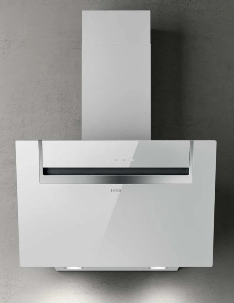Hotte inclinée 60cm blanche Elica pour cuisine sans odeur 495m3/h air