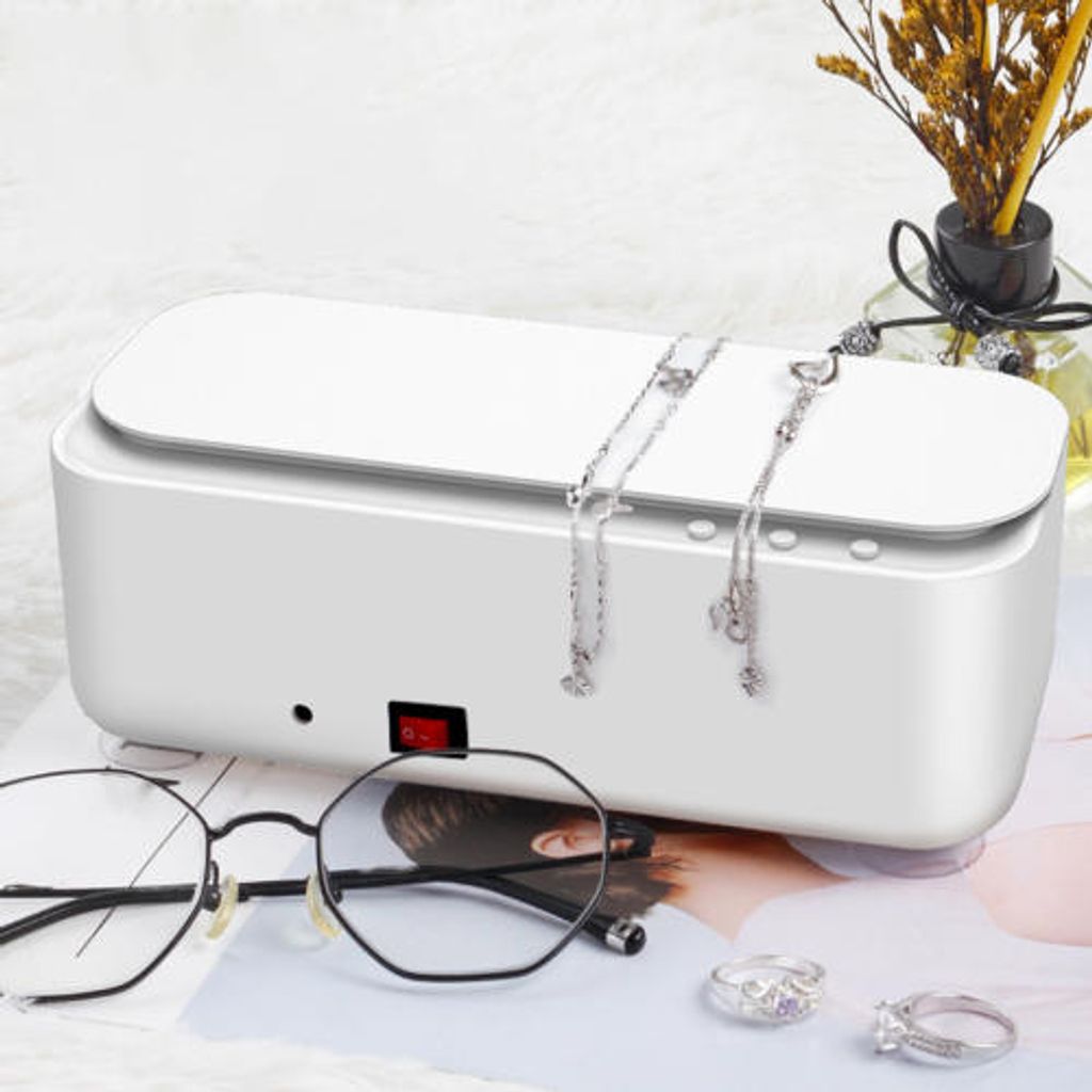 Milageto Tragbare Ultraschallreinigungsgerät Ultraschallreiniger Ultraschall Reinigungsmaschine für Reinigung von Ohrringe Brillen Halsketten Uhren Zahnersatz 