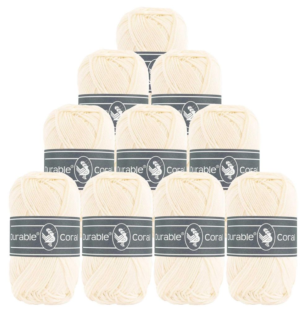 10x50g Strickgarn Häkelgarn Durable Coral 90 Farben Baumwollgarn Sommergarn