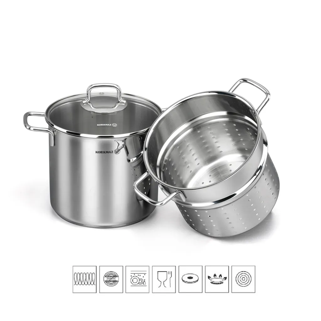 Set Pasta Korkmaz Perla A1523 - Ultimi Pezzi - Acciaio Induzione - 5